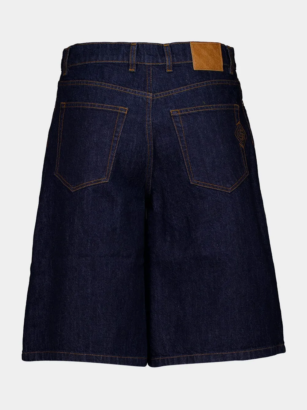 Indigo Blue Raw Denim Shorts sold by Fashion Clinic product image thumbnail 2