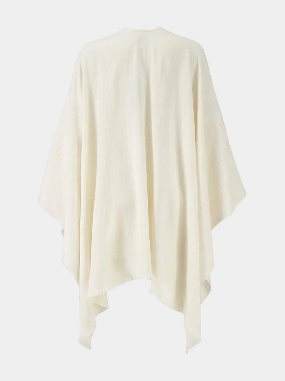Ivory FF Wool Silk Poncho sold by Fashion Clinic product image thumbnail 2