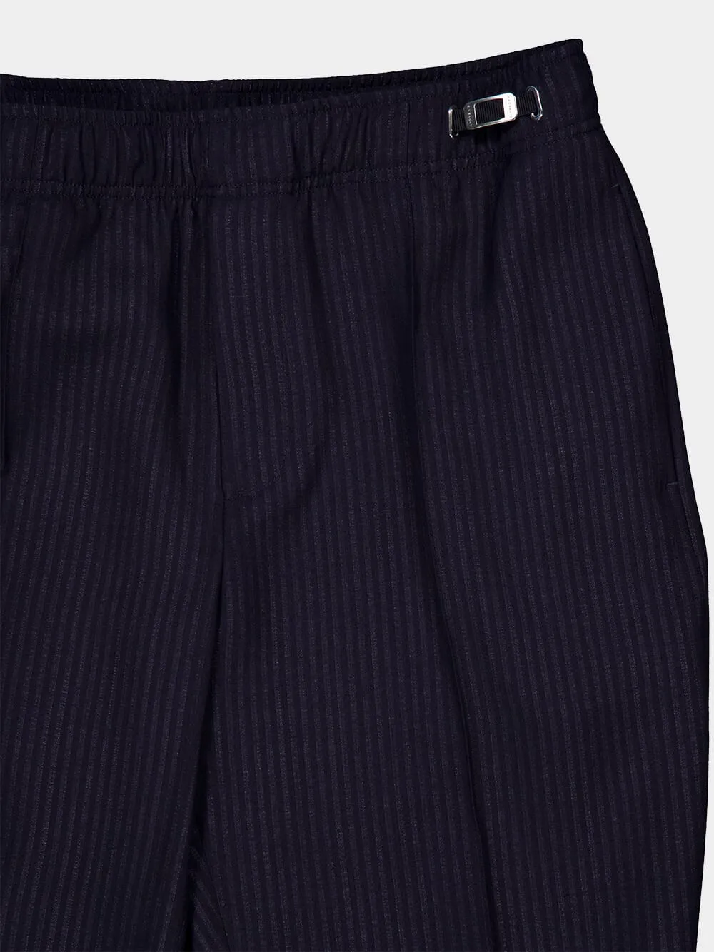 Navy Couture Seam Striped Wool Joggers sold by Fashion Clinic product image thumbnail 5