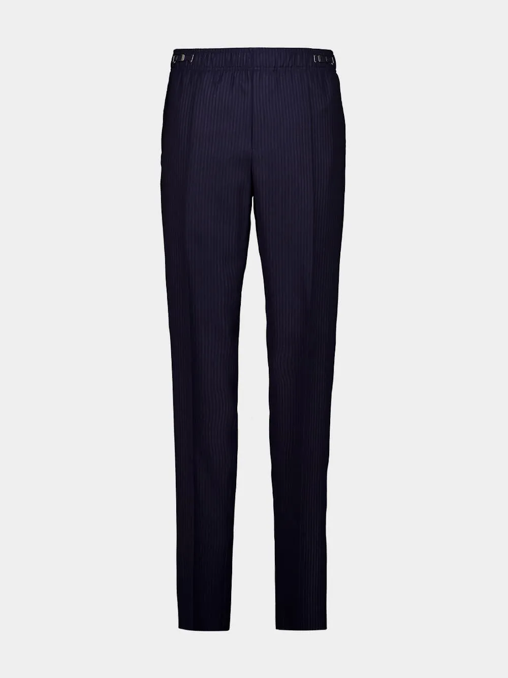 Navy Couture Seam Striped Wool Joggers sold by Fashion Clinic product image thumbnail 2