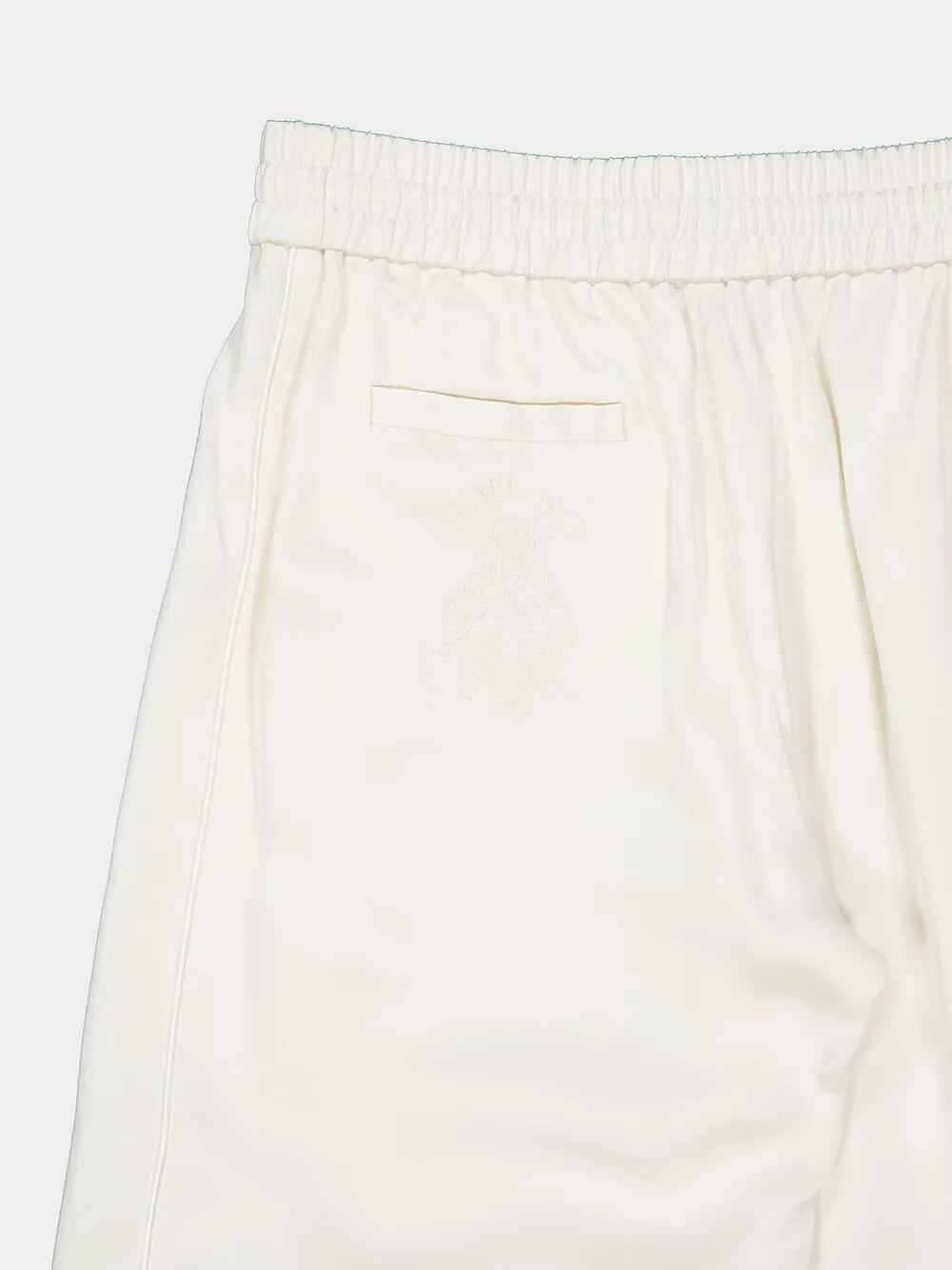 White Satin Straight-Leg Trousers sold by Fashion Clinic product image thumbnail 4
