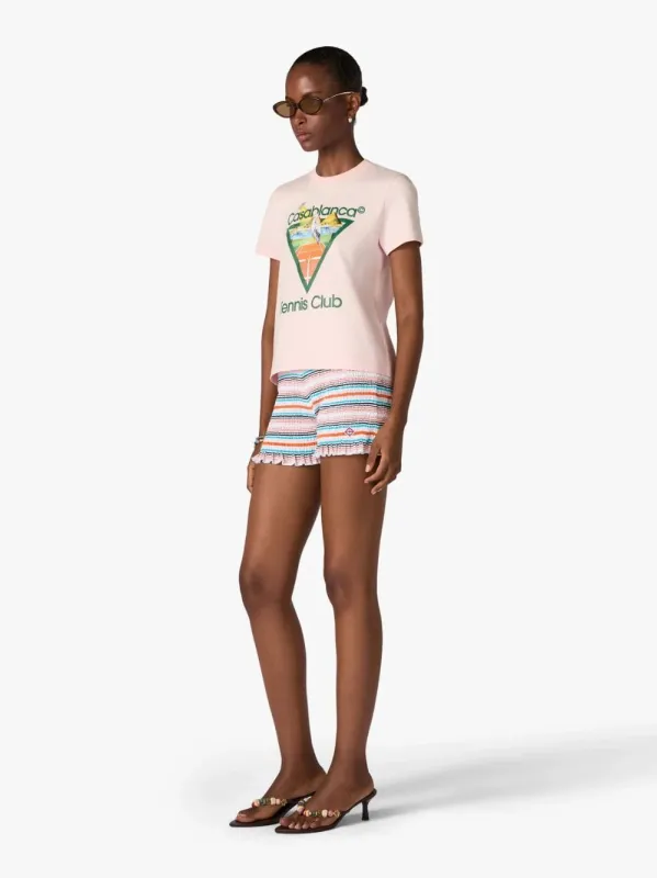 Pink Tennis Club Fitted T-Shirt made by Casablanca