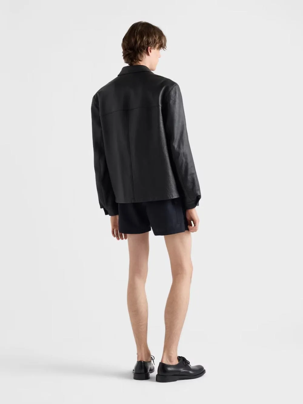 Black Nappa Leather Zip Jacket sold by Fashion Clinic product image thumbnail 3
