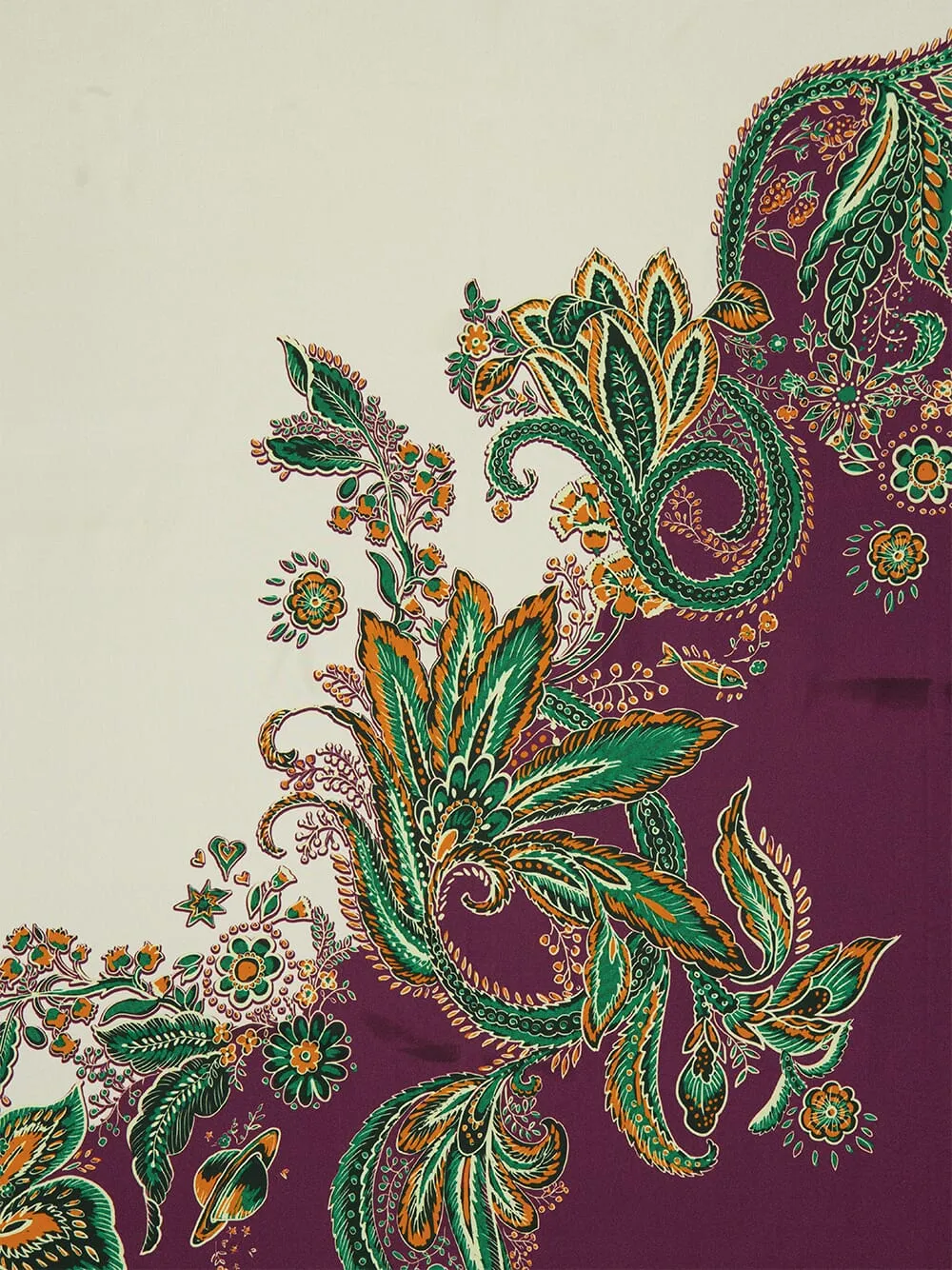 Purple Ruthie Silk Paisley Scarf sold by Fashion Clinic product image thumbnail 4