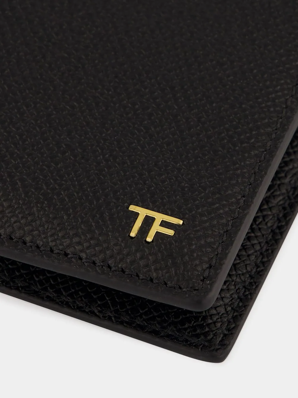 Black Small Grain Leather Cardholder sold by Fashion Clinic product image thumbnail 4