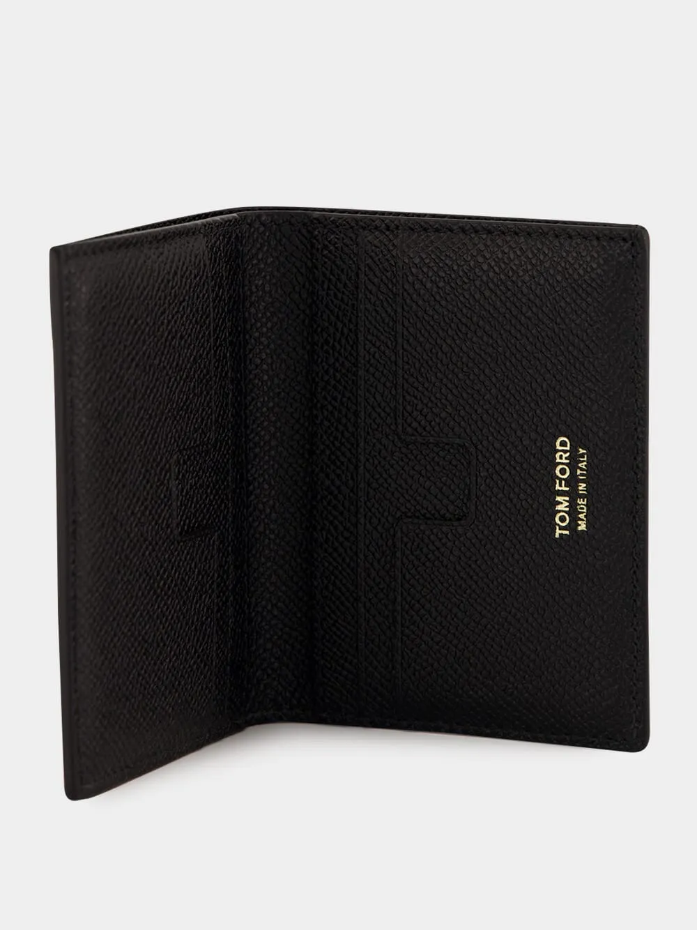 Black Small Grain Leather Cardholder sold by Fashion Clinic product image thumbnail 3