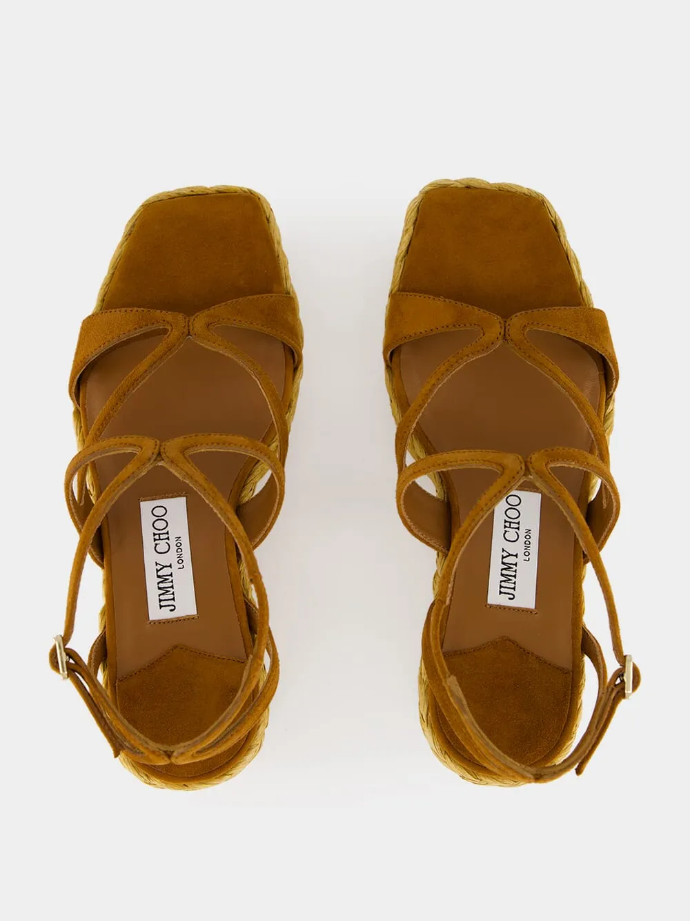 Ayla 85 Tan Suede Wedges sold by Fashion Clinic product image thumbnail 3