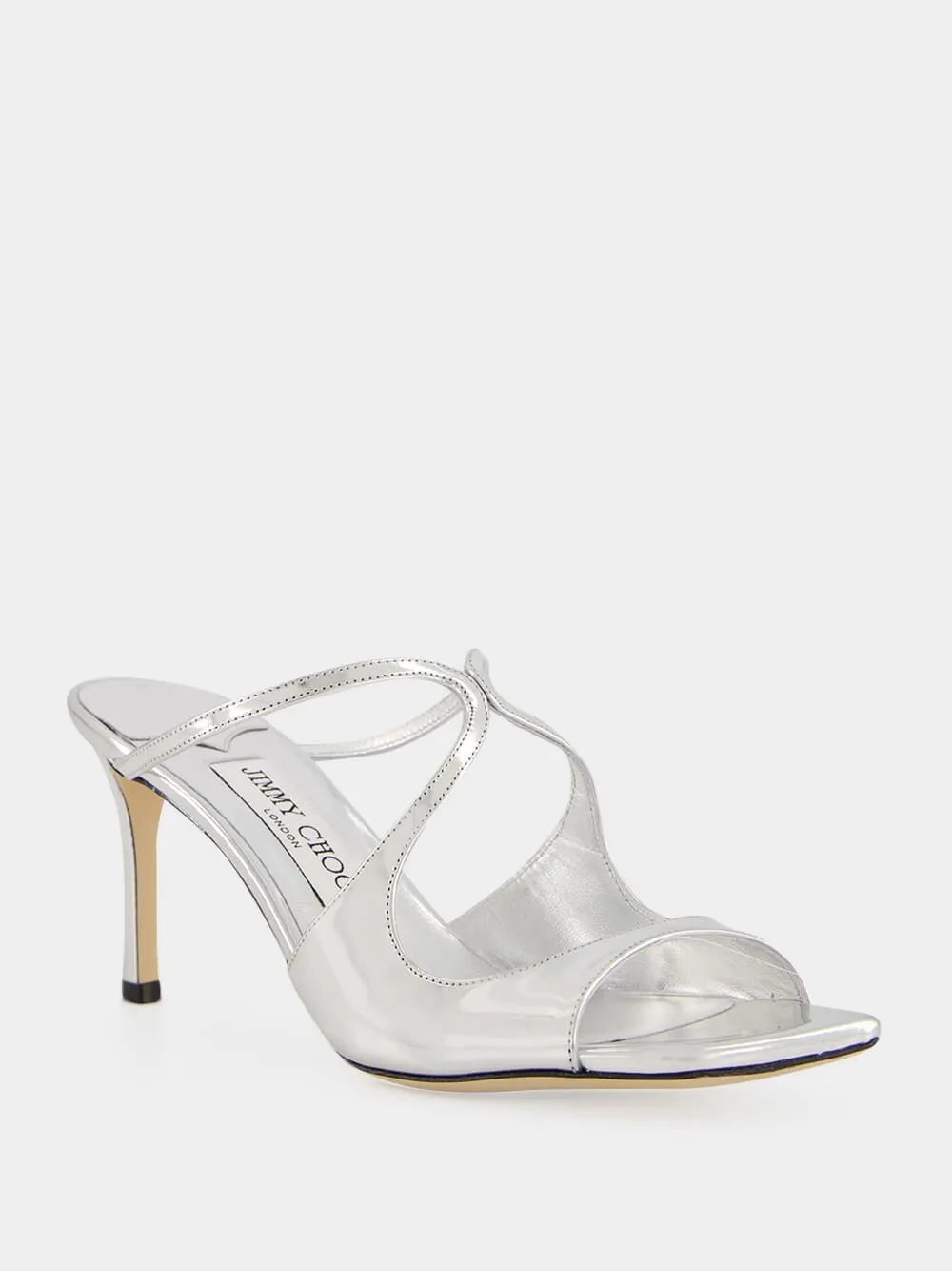 Anise 75 Silver Leather Mules sold by Fashion Clinic product image thumbnail 2