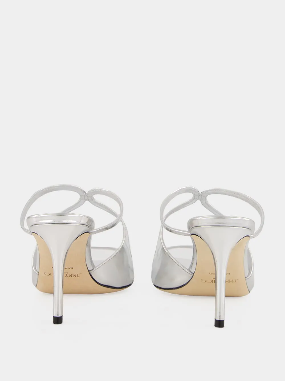 Anise 75 Silver Leather Mules sold by Fashion Clinic product image thumbnail 5