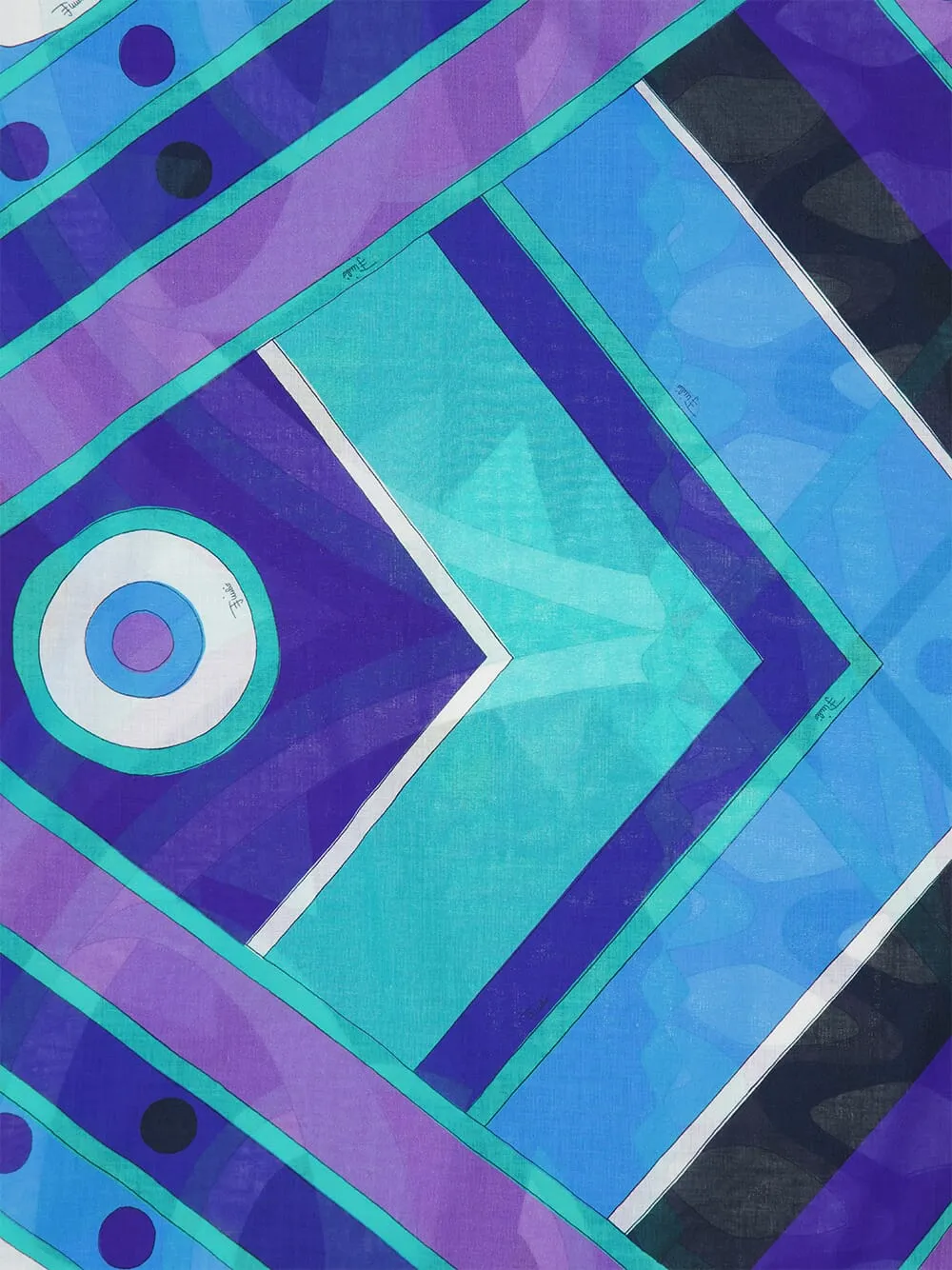 Turquoise and Blue Vivara Print Cotton Sarong sold by Fashion Clinic product image thumbnail 4