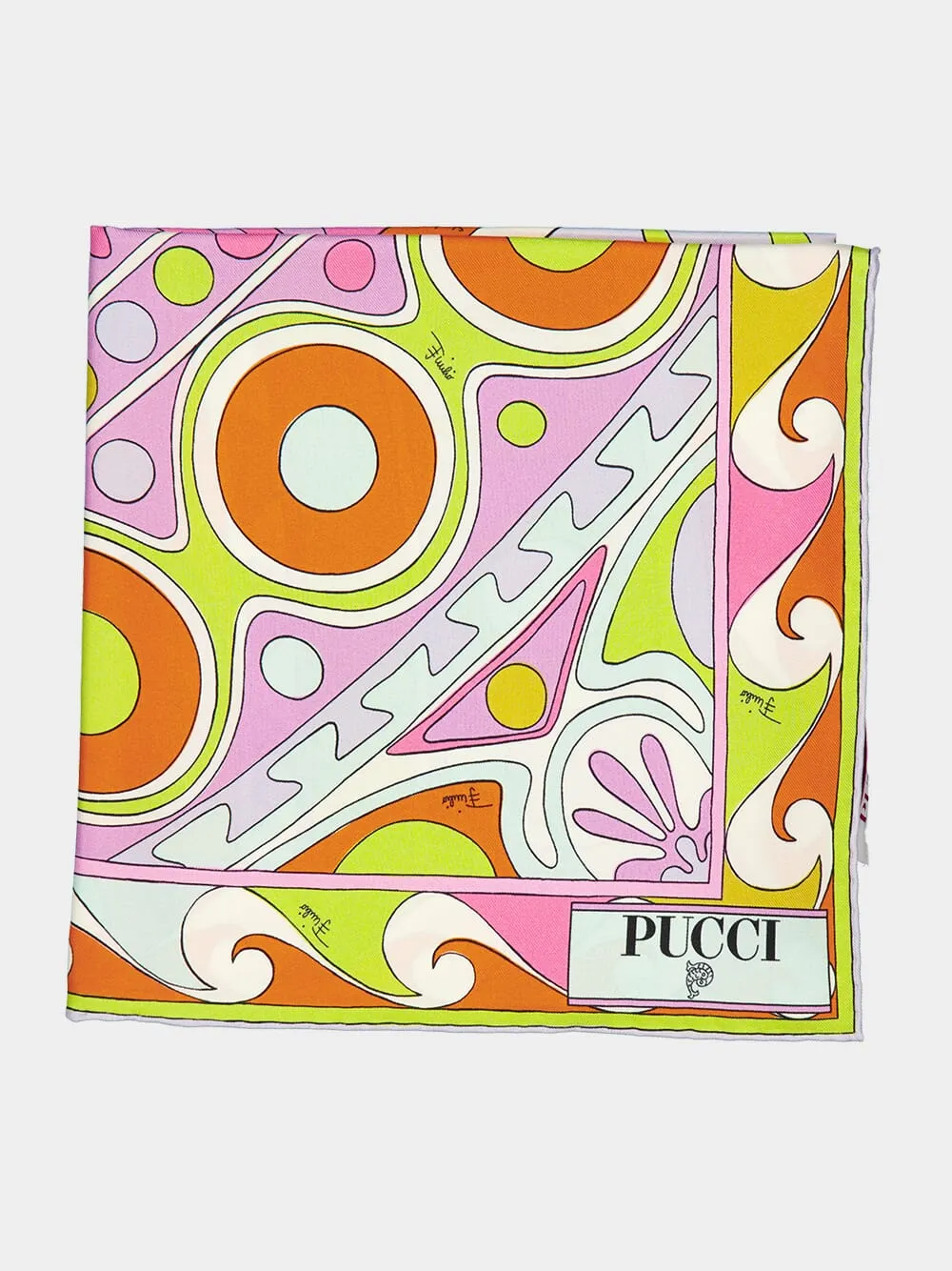 Soleil Print Silk Carré Scarf sold by Fashion Clinic product image thumbnail 3