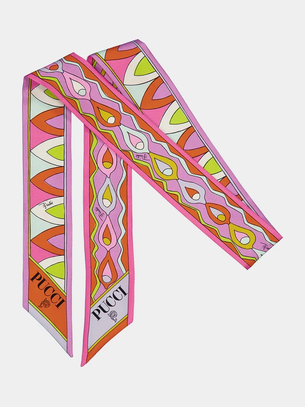 Mixed Print Silk Twill Scarf sold by Fashion Clinic product image thumbnail 4