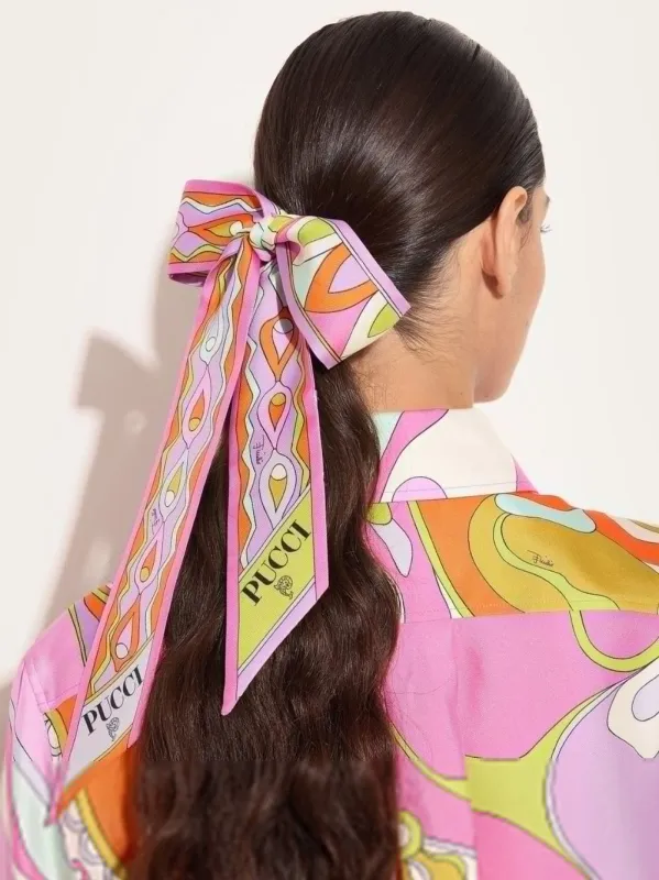 Mixed Print Silk Twill Scarf made by Emilio Pucci