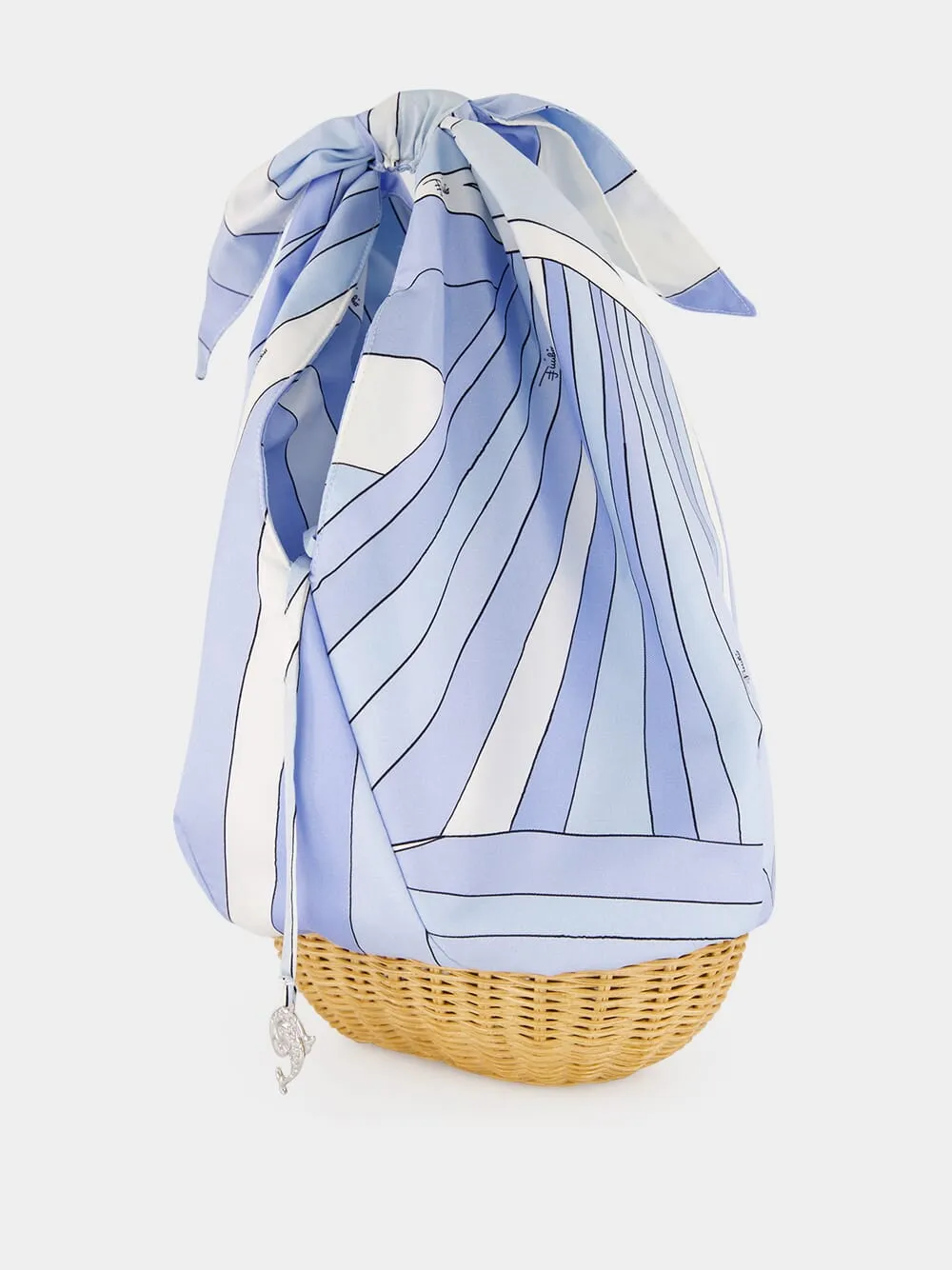 Pale Blue Iride Picnic Bag sold by Fashion Clinic product image thumbnail 4