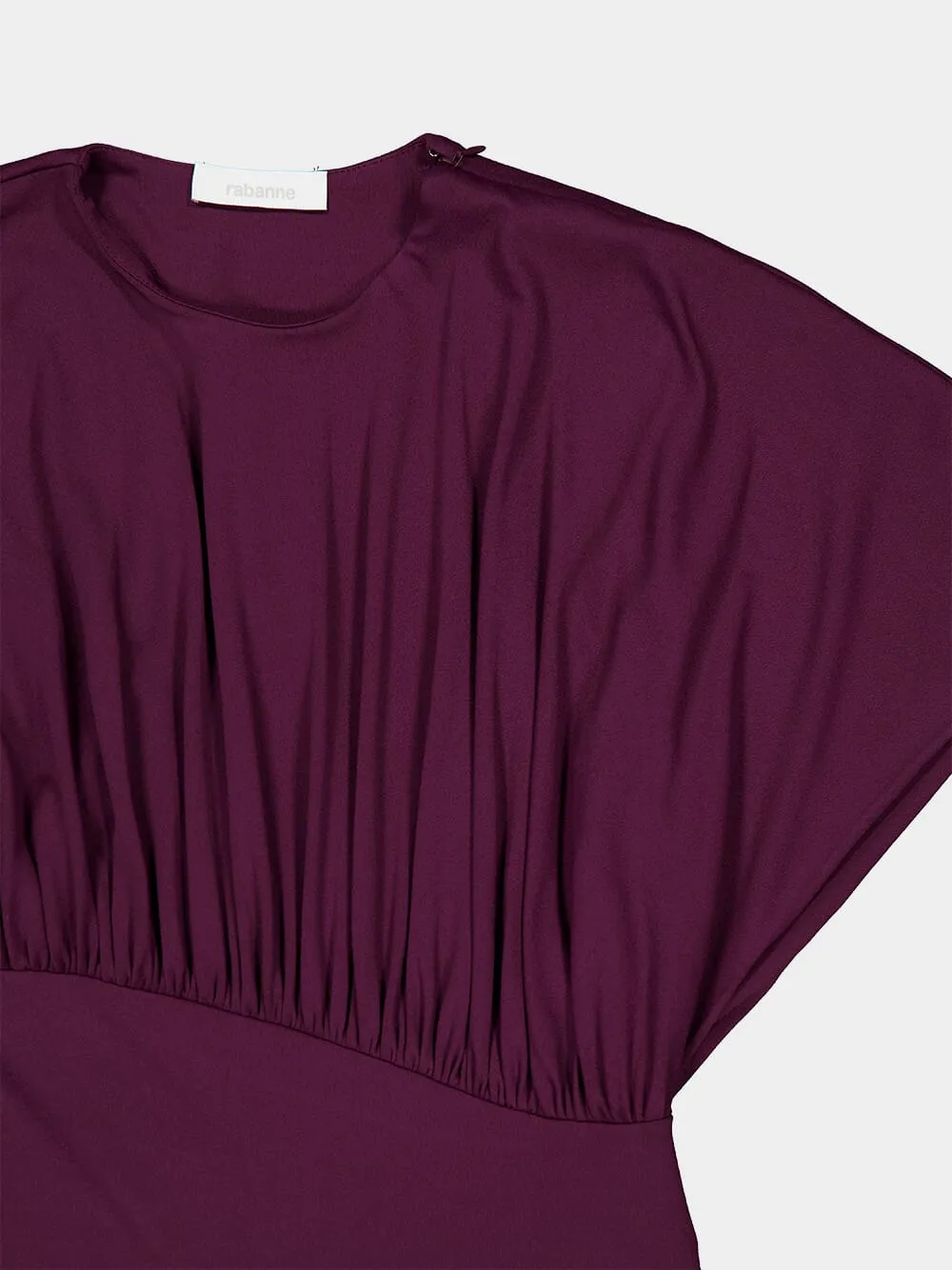 Magenta Asymmetrical Jersey Maxi Dress sold by Fashion Clinic product image thumbnail 5
