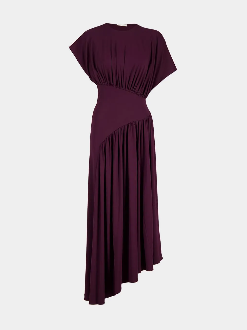 Magenta Asymmetrical Jersey Maxi Dress sold by Fashion Clinic product image thumbnail 2