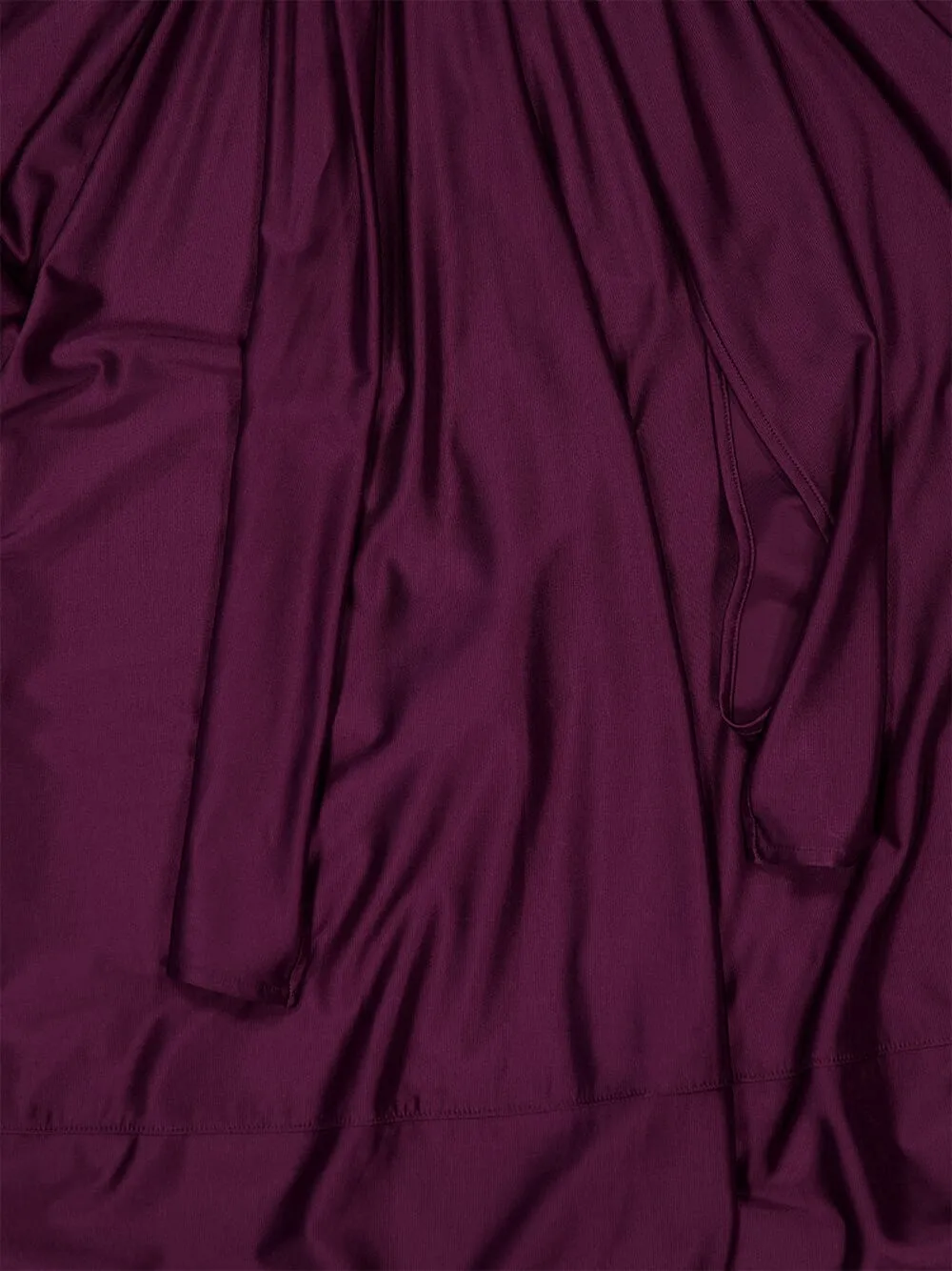 Magenta Ruched Viscose Maxi Skirt sold by Fashion Clinic product image thumbnail 4