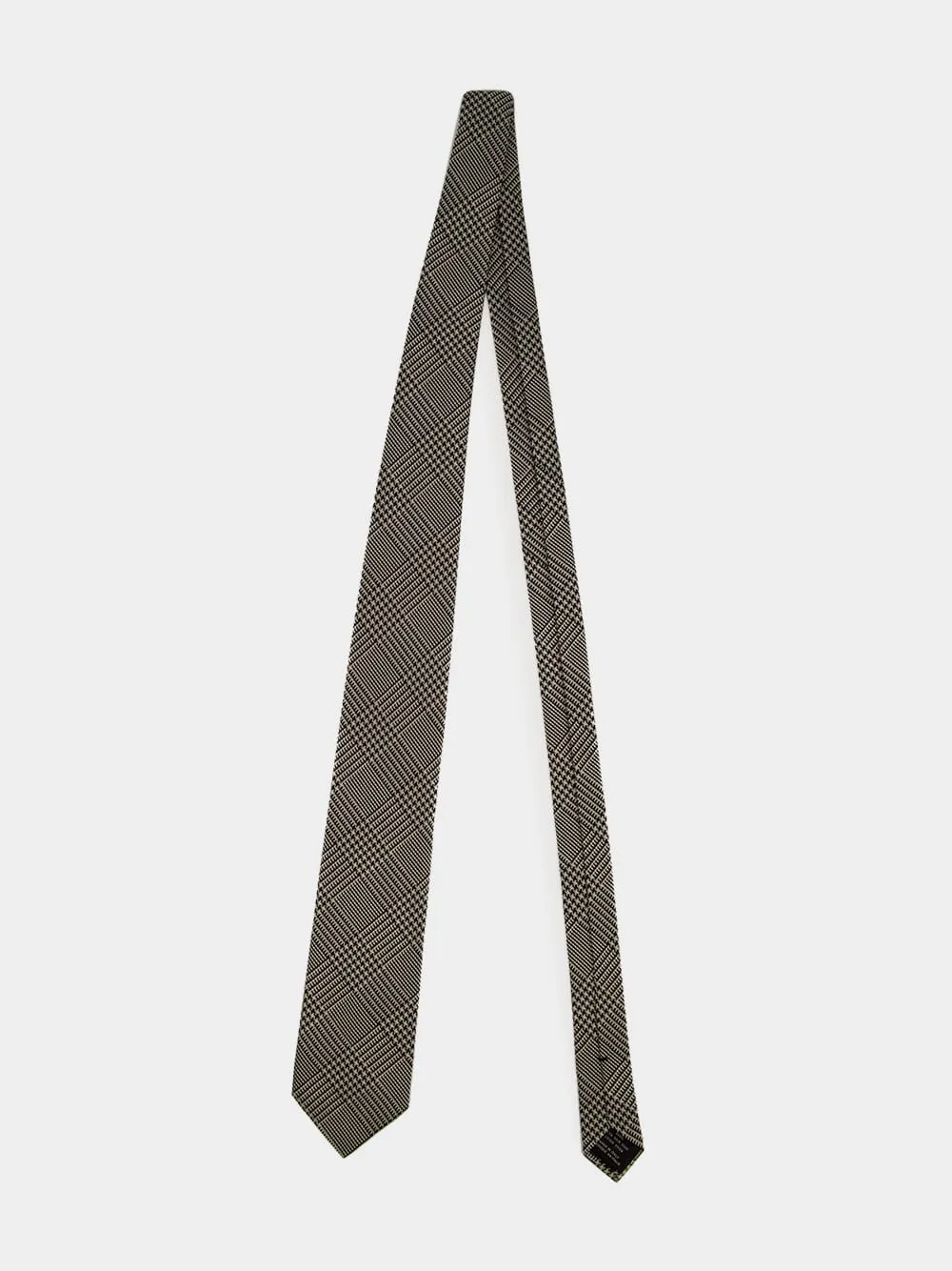 Silver Prince of Wales Mulberry Silk Tie sold by Fashion Clinic product image thumbnail 2