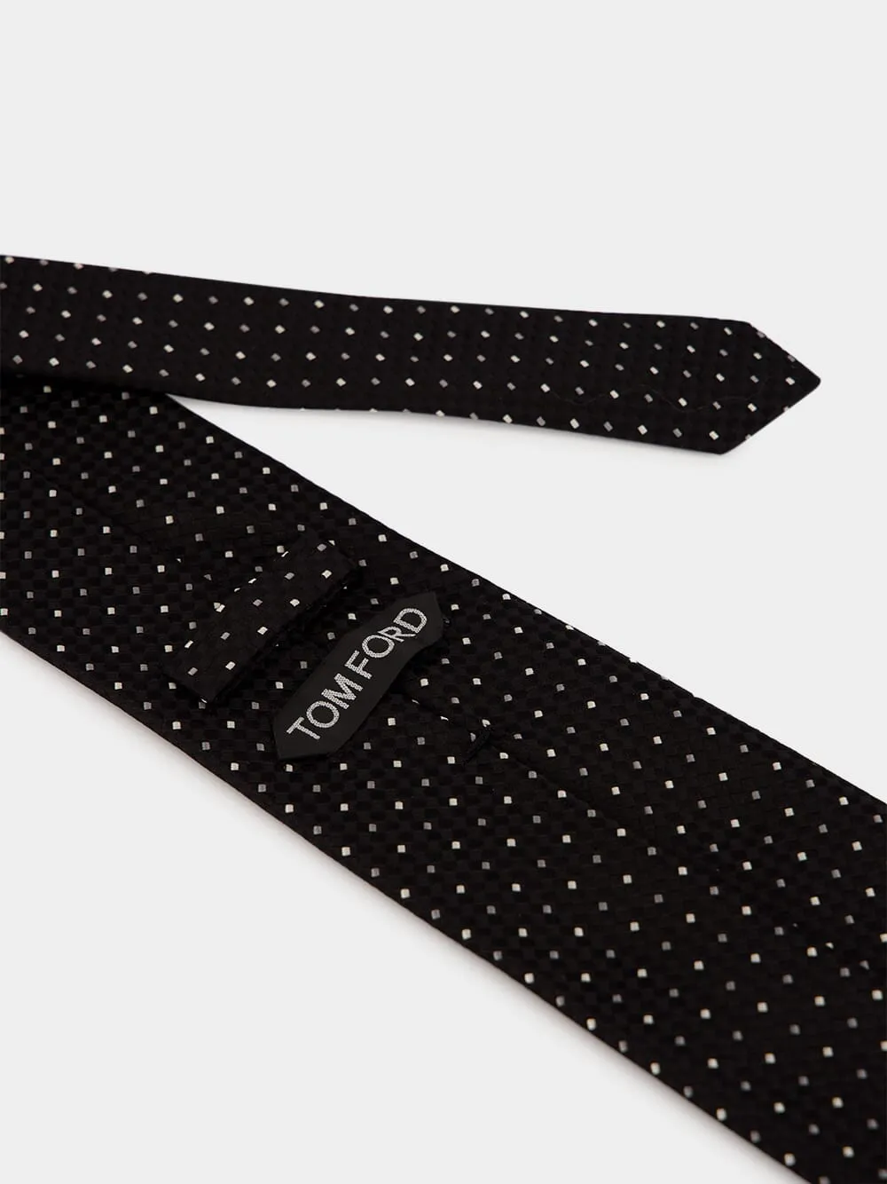 Black Dot Mulberry Silk Tie sold by Fashion Clinic product image thumbnail 4