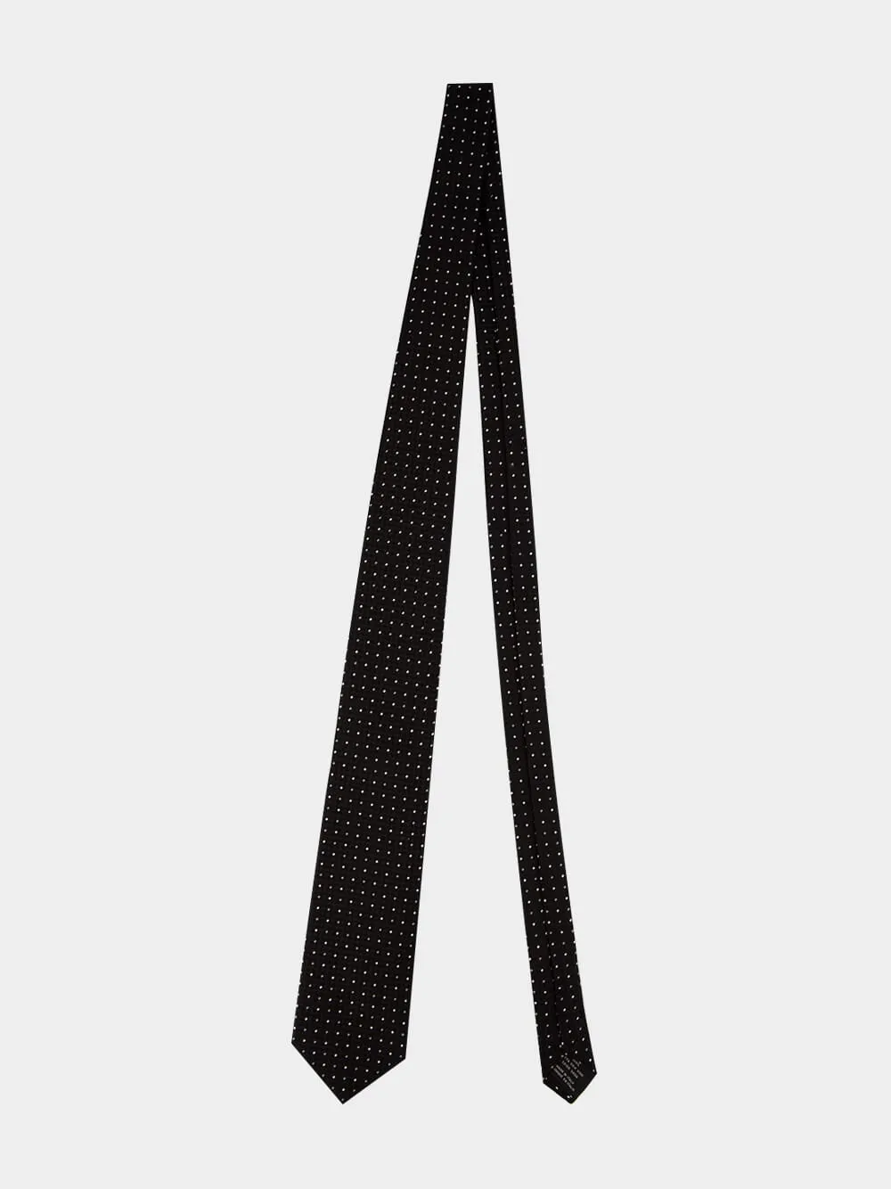 Black Dot Mulberry Silk Tie sold by Fashion Clinic product image thumbnail 3