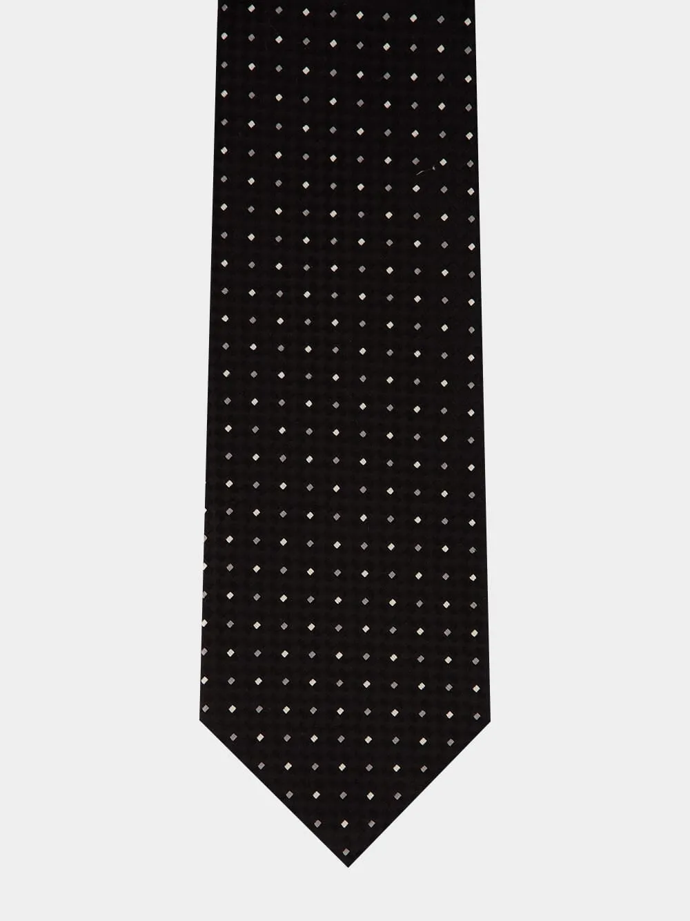 Black Dot Mulberry Silk Tie sold by Fashion Clinic product image thumbnail 2