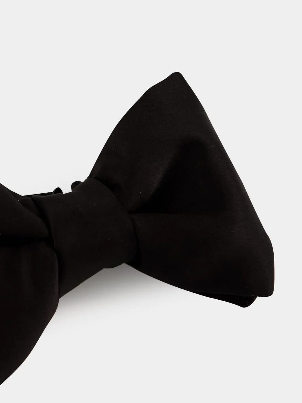 Black Satin Pre-Tied Bow Tie sold by Fashion Clinic product image thumbnail 3