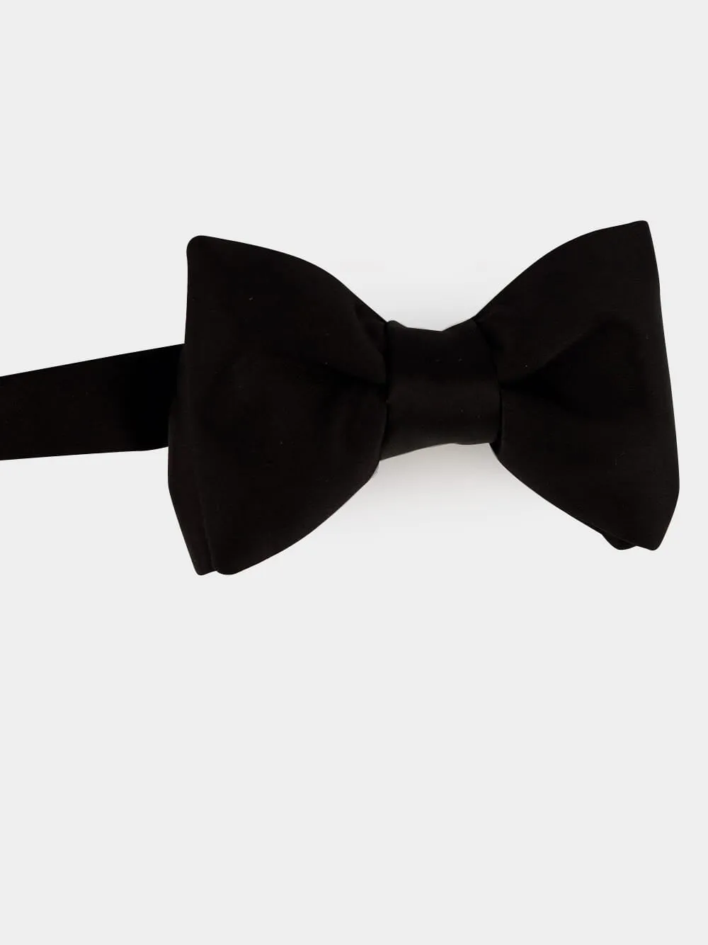 Black Satin Pre-Tied Bow Tie sold by Fashion Clinic product image thumbnail 2