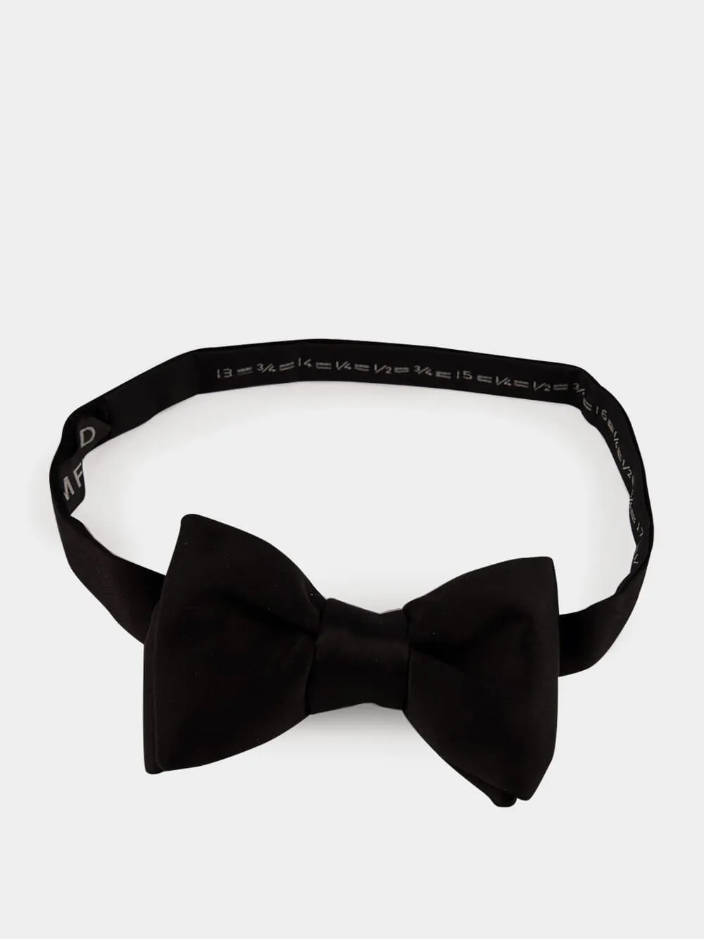 Black Satin Pre-Tied Bow Tie sold by Fashion Clinic