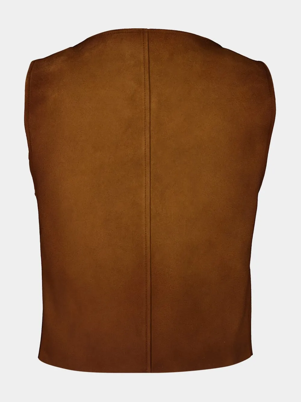 Cognac Waxed Suede Top sold by Fashion Clinic product image thumbnail 2