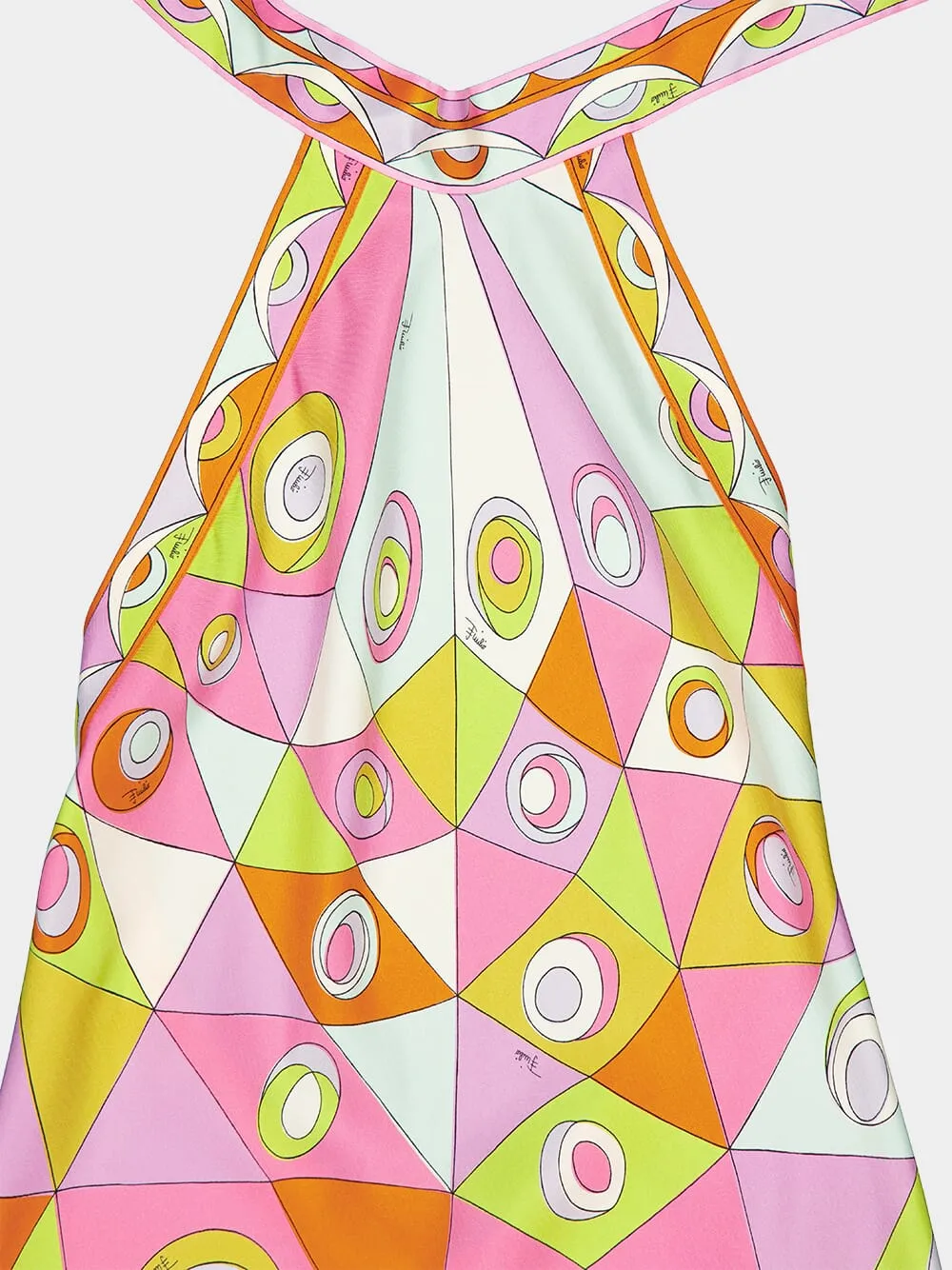Occhi Print Silk Halter Dress sold by Fashion Clinic product image thumbnail 5