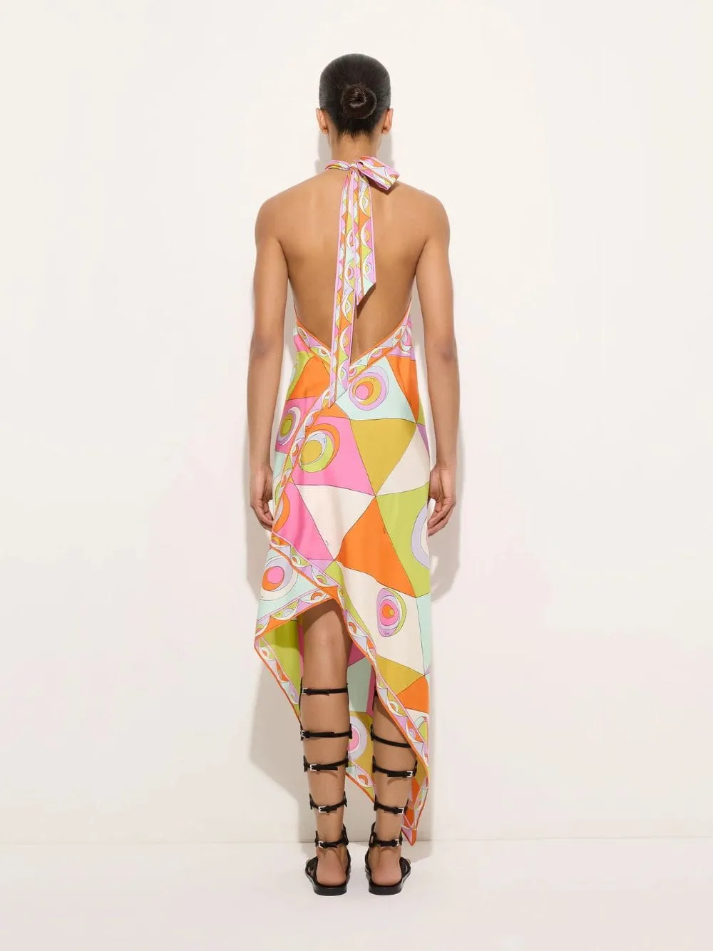 Occhi Print Silk Halter Dress sold by Fashion Clinic product image thumbnail 3