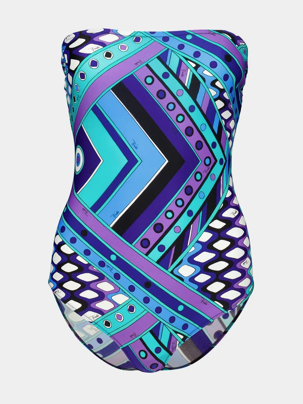 Turquoise and Blue Vivara Print Swimsuit sold by Fashion Clinic
