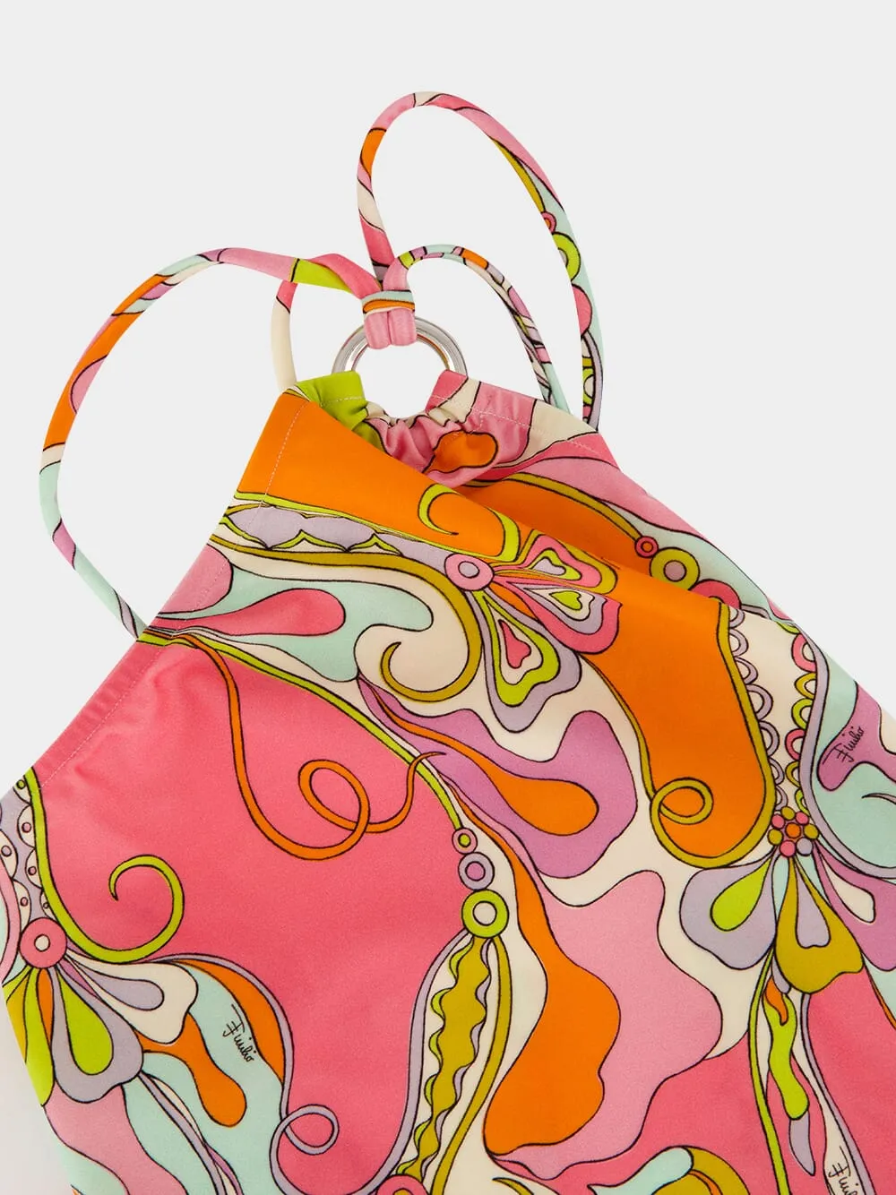 Orchidee Print One-Shoulder Swimsuit sold by Fashion Clinic product image thumbnail 4
