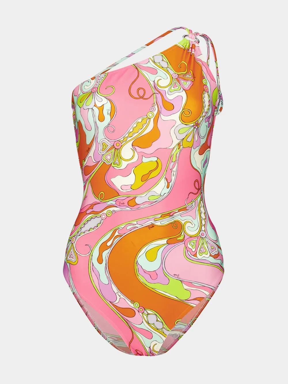 Orchidee Print One-Shoulder Swimsuit sold by Fashion Clinic