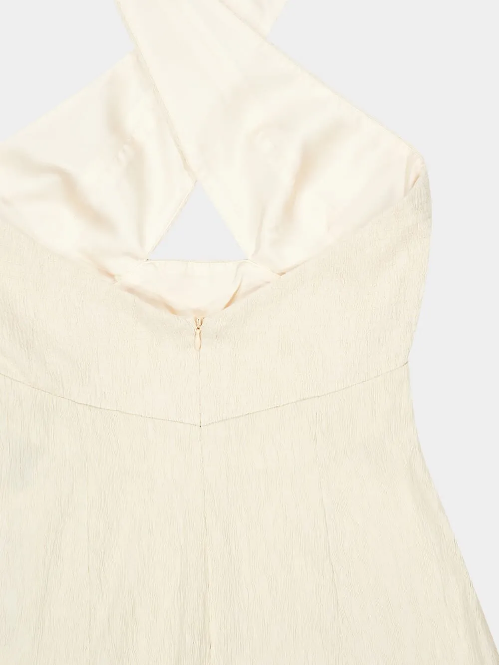 Ecru Light Heart Viscose Midi Dress sold by Fashion Clinic product image thumbnail 4