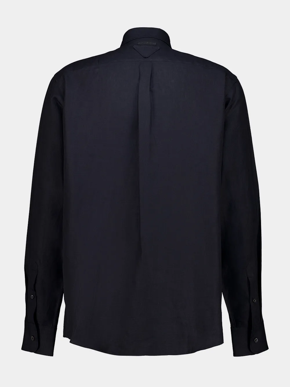 Black Loose Fit Linen Shirt sold by Fashion Clinic product image thumbnail 2
