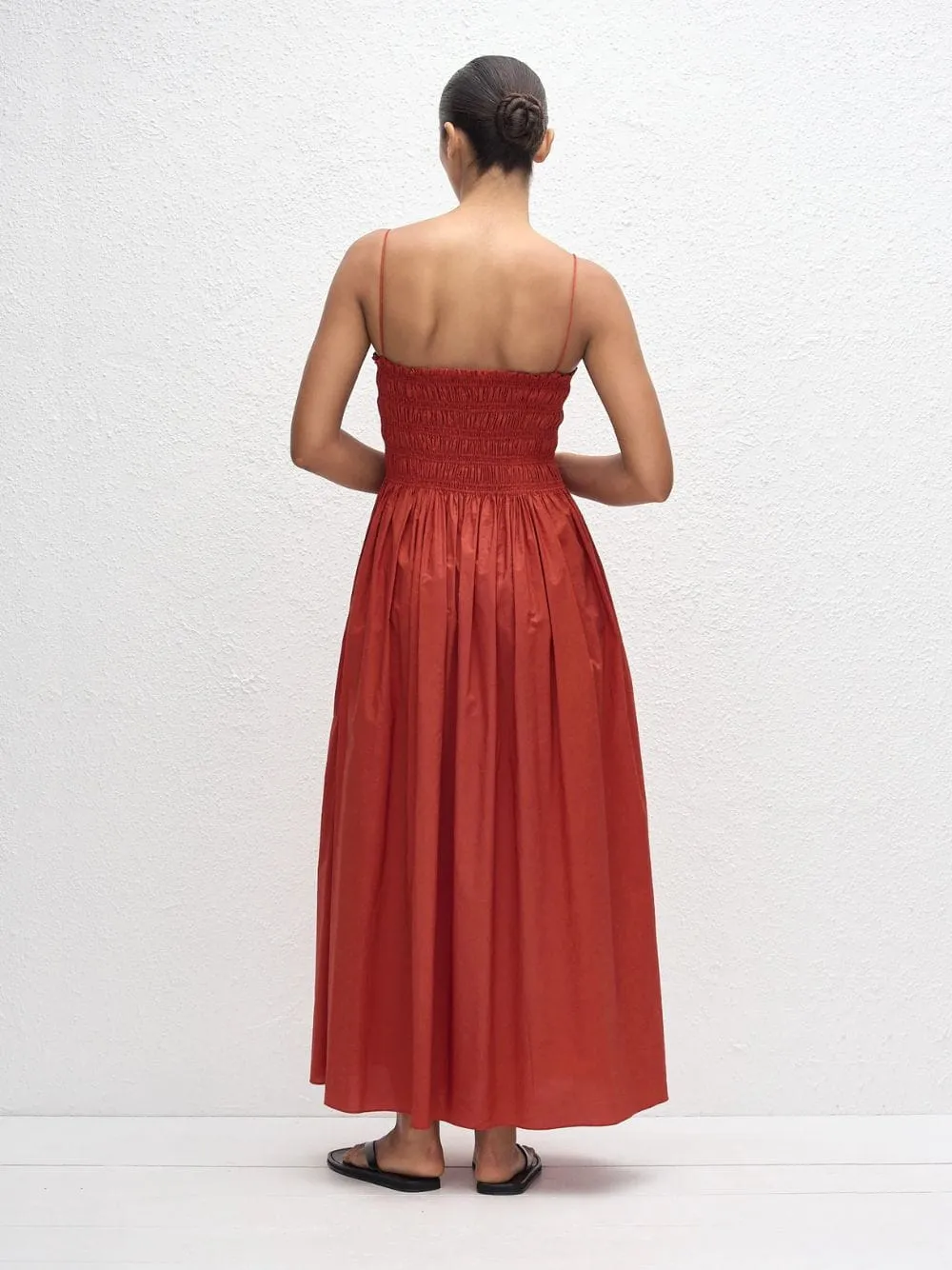 Tomato Shirred Bodice Midi Dress sold by Fashion Clinic product image thumbnail 4