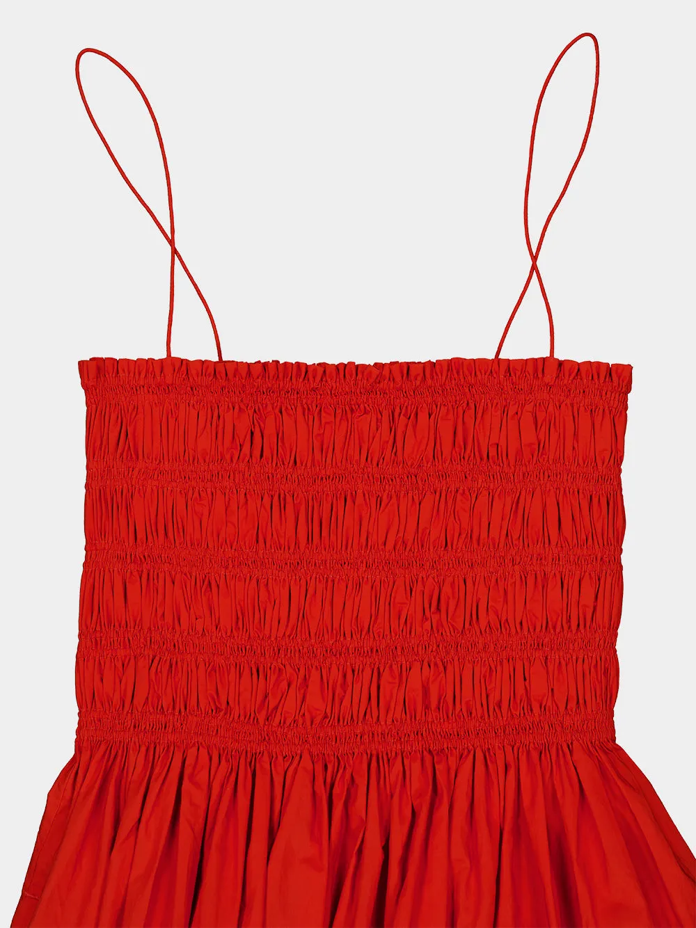 Tomato Shirred Bodice Midi Dress sold by Fashion Clinic product image thumbnail 5