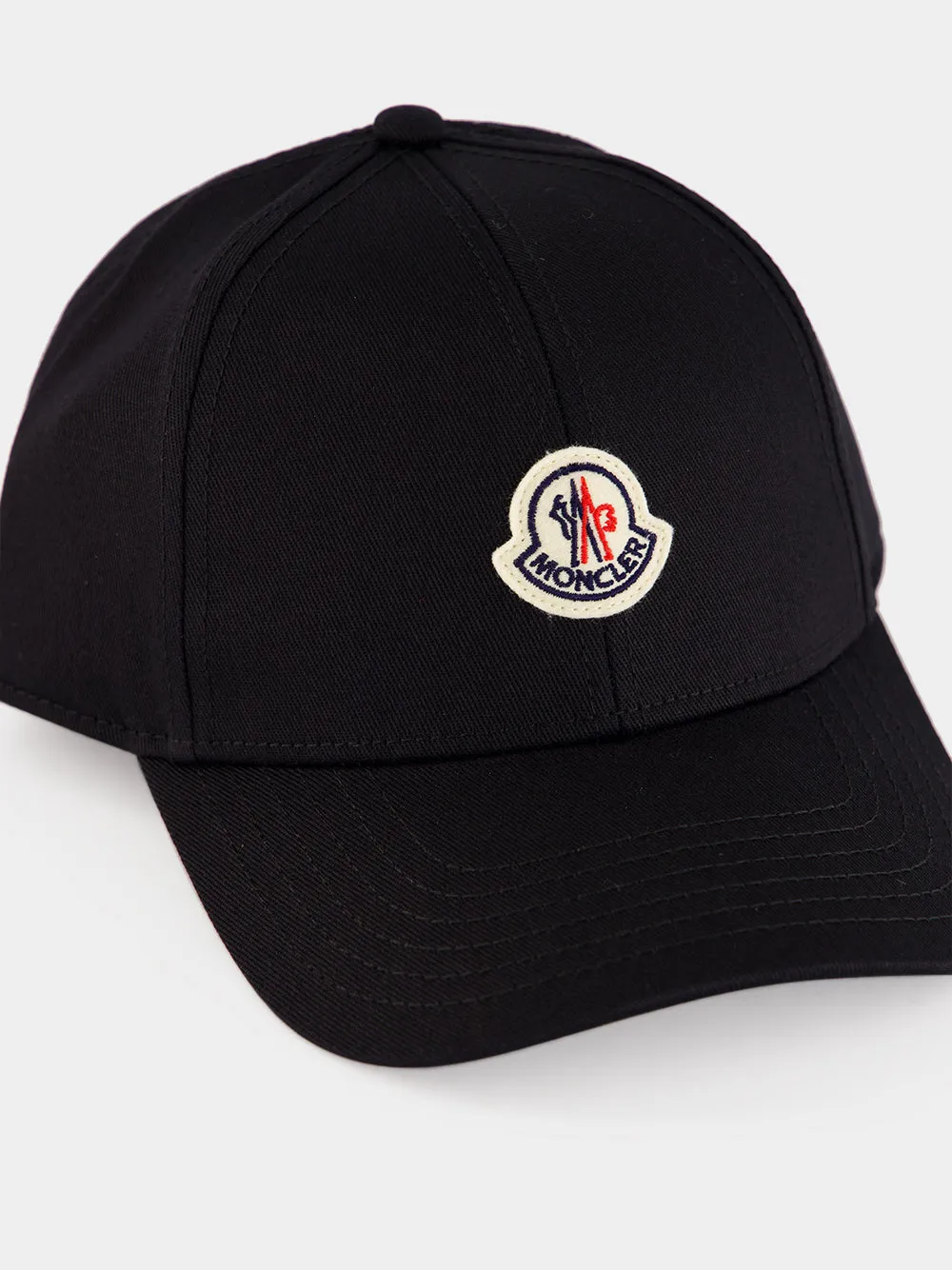 Black Cotton Gabardine Baseball Cap sold by Fashion Clinic product image thumbnail 3