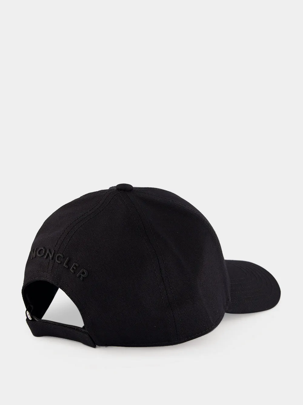 Black Cotton Gabardine Baseball Cap sold by Fashion Clinic product image thumbnail 2