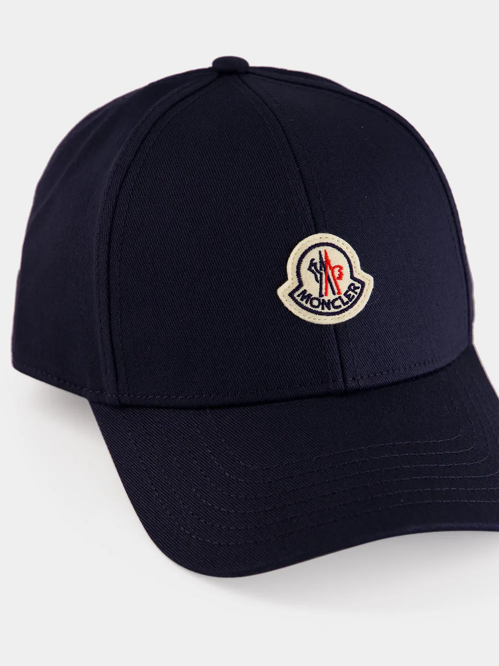 Navy Blue Cotton Gabardine Baseball Cap sold by Fashion Clinic product image thumbnail 4