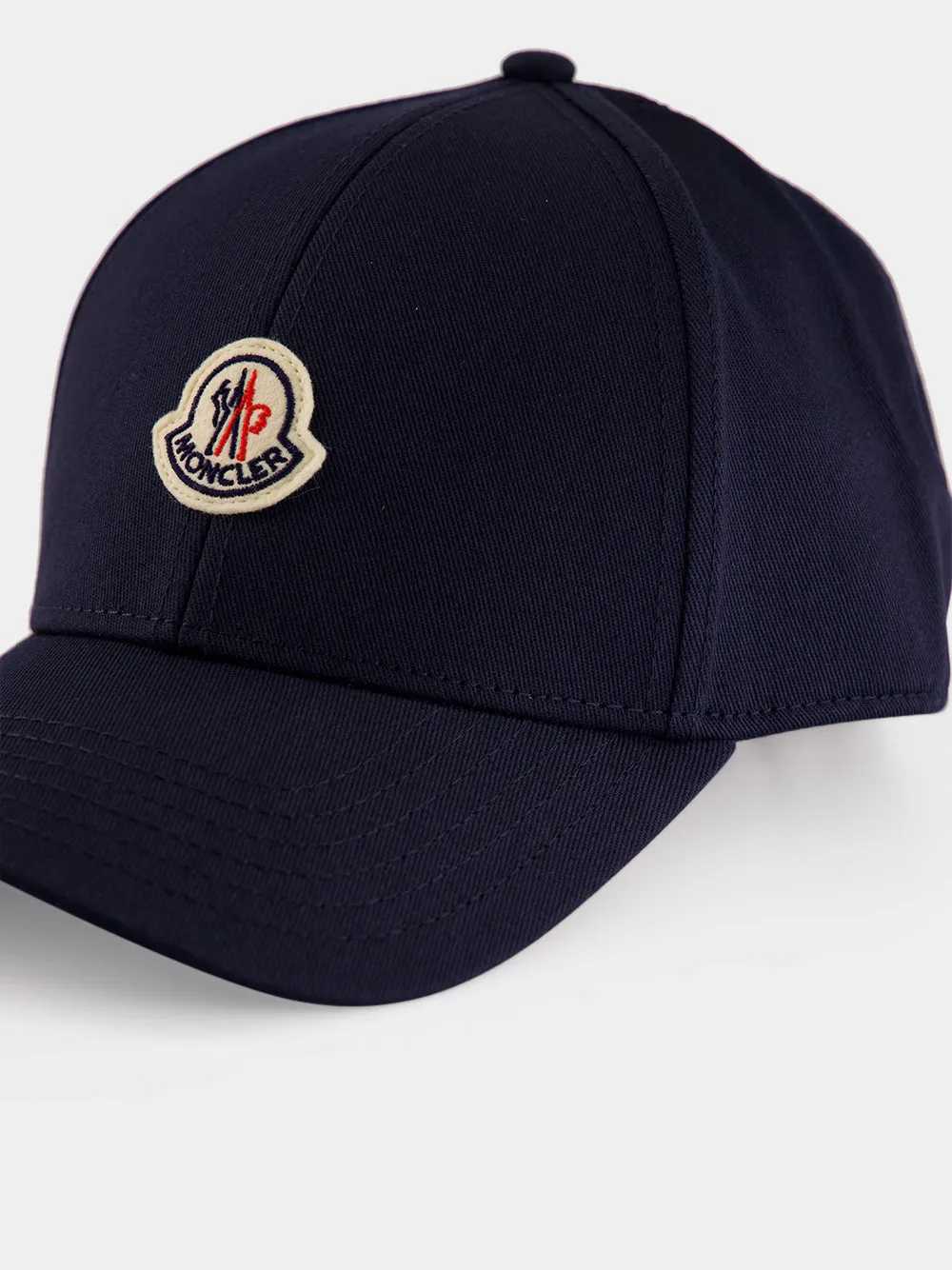 Navy Blue Cotton Gabardine Baseball Cap sold by Fashion Clinic product image thumbnail 5