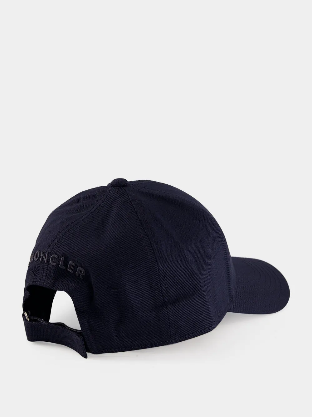 Navy Blue Cotton Gabardine Baseball Cap sold by Fashion Clinic product image thumbnail 3