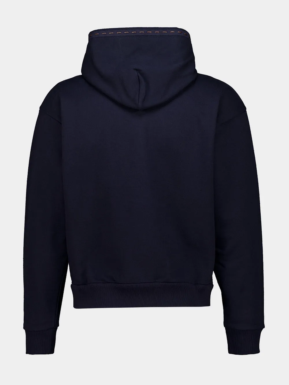 Navy Hooded Zip-Up Sweatshirt sold by Fashion Clinic product image thumbnail 3
