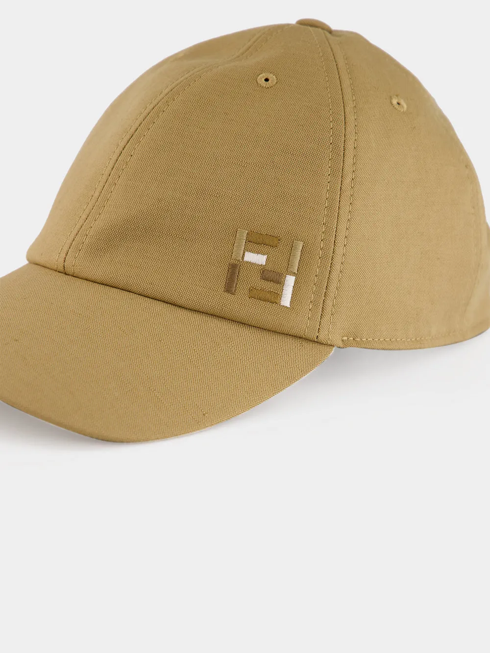 Beige Cotton and Linen Baseball Cap sold by Fashion Clinic product image thumbnail 5
