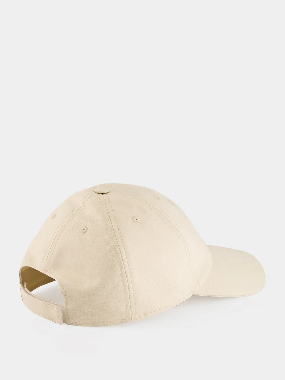 White Cotton and Linen Baseball Cap sold by Fashion Clinic product image thumbnail 3