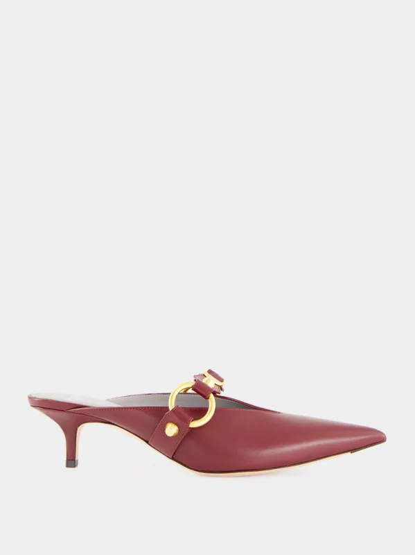 Merlot City 45 Mule in Calfskin made by Balenciaga
