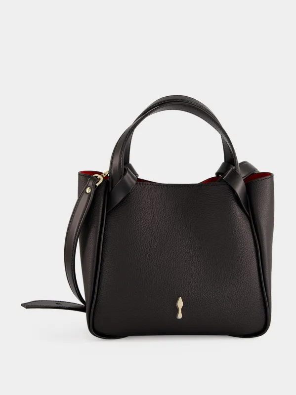Black Bettina Mini Grained Leather Tote Bag made by Christian Louboutin