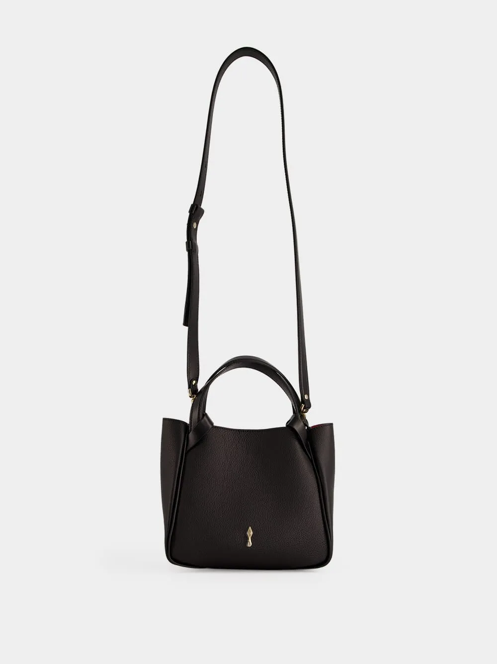 Black Bettina Mini Grained Leather Tote Bag sold by Fashion Clinic product image thumbnail 2