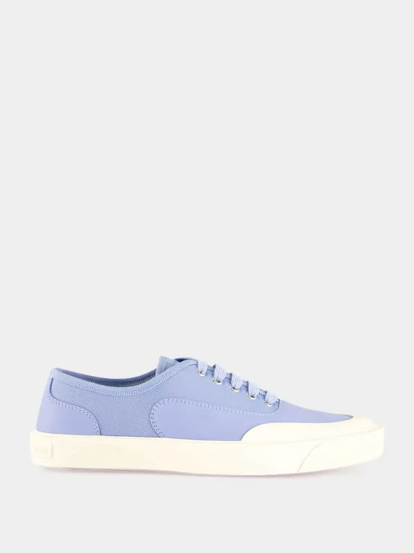Pastel Blue Tactical Skate Leather Sneakers made by Christian Louboutin
